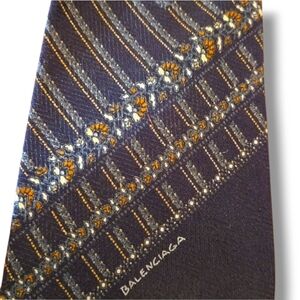 Balenciaga Navy Gold Tie